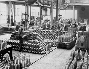 Prewar: Production of mortars in British munitions factory