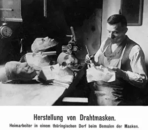Homework: Production of wire masks, 1912