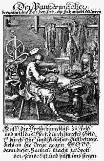 Weigel: professions, armourer, copper engraving from