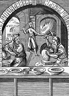 Standebuch: professions, bowlmaker, woodcut, Staendebuch