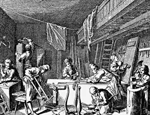 Rasping: professions, carpenter, carpenter's workshop