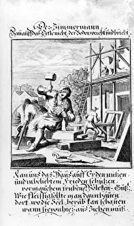 Standebuch: professions, carpenter, copper engraving, Staendebuch