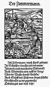 Handcraft: professions, carpenter, woodcut, Staendebuch