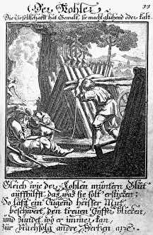 Weigel: professions, charburner, copper engraving, Staendebuch