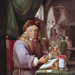 Teniers: professions, chemist, porcelain painting, based