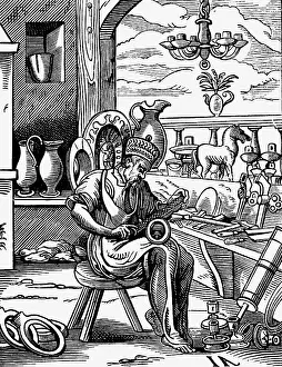 Standebuch: professions, coppersmith, woodcut, Staendebuch