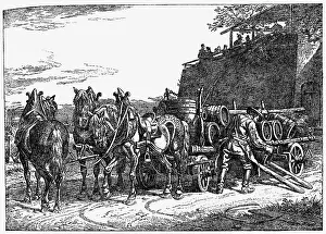 Drayman: professions, drayman, delievering a beer garden