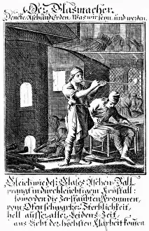 Weigel: professions, glassmaker, copper engraving, Staendebuch