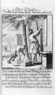 Standebuch: professions, glazier, copper engraving from Staendebuch
