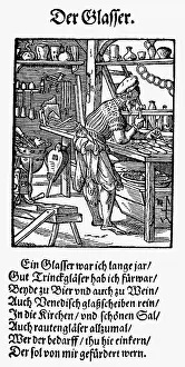 Standebuch: professions, glazier, woodcut, Staendebuch by