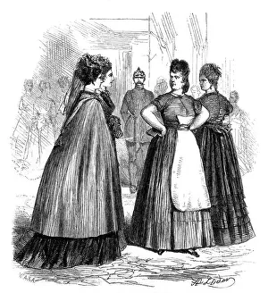 Housemaids: professions, maidservant, In front of the servants