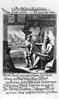 Weigel: professions, men, bellows maker, copper engraving