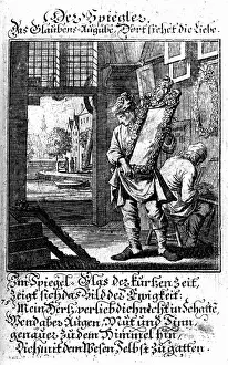 Standebuch: professions, mirror maker, copper engraving from