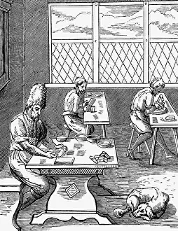 Standebuch: professions, needlemaker, woodcut, Staendebuch