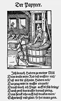 Standebuch: professions, papermaker, woodcut, Staendebuch