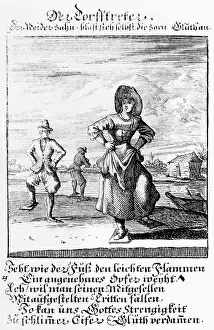 Weigel: professions, peat treader, copper engraving from