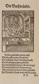 Standebuch: professions, printer, copper engraving, from