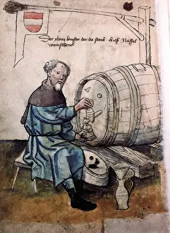 Cask: professions, vintner, miniature, Mendelian convent