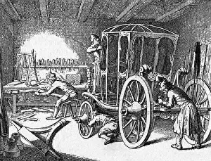 Wheelwright: professions, wheelwright, building a carosse