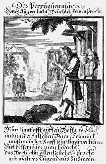 Weigel: professions, wigmaker, copper engraving from