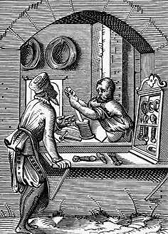 Standebuch: professions, wire drawer, woodcut, Staendebuch