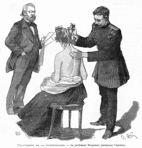 Value: Professor Bergmann injecting a tubercular patient