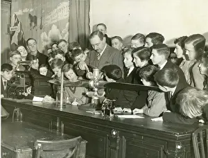 Adelphi: Professor G.T.R. Hill explaining how a variable pitch pr