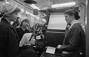 Linotype: Professor N. Grabilnikova and her students