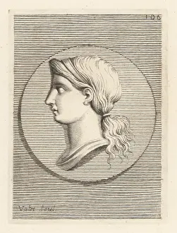 Guillaume Vallet: Profile bust of an unknown Roman woman