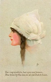 Apr17: Profile of Dutch girl in a white cap