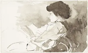 20 40: Profile of Reading Woman