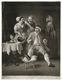 Mezzotint: The Profligate Punished by Neglect and Contempt