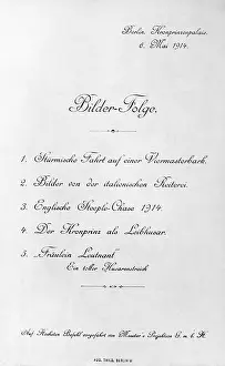 Messter: Program of a screening, 1914