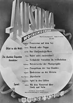 Photographie: Programme of > Austria Wochenschau < 1952