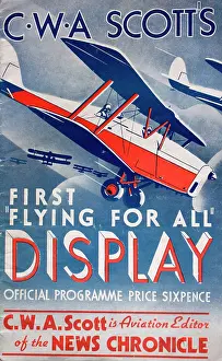 Onslow Auctions Limited: Programme cover, C W A Scott's First Flying For All Display