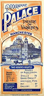 Stalls: Programme cover, Palace Theatre of Varieties, Manchester