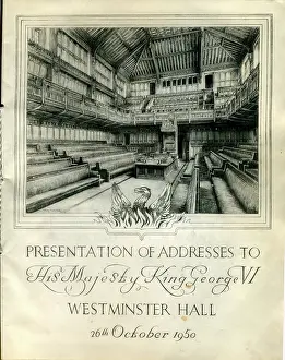 Addresses: Programme cover, Presentation to King George VI