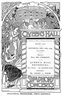 Concerts: Programme cover, Queen's Hall Symphony Concerts