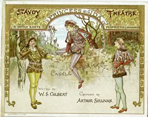 Carte: Programme design, Gilbert & Sullivan, Princess Ida
