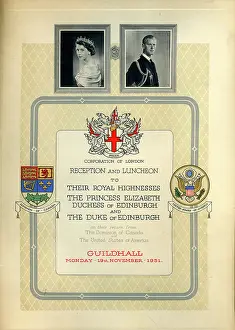 Guildhall: Programme for Guildhall reception and luncheon