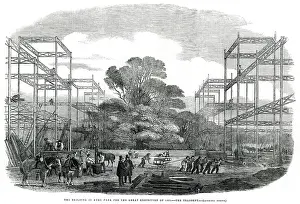 Transept: Progress of building for the International Exhibition 1850