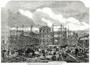Erecting: Progress of building for the International Exhibition 1861