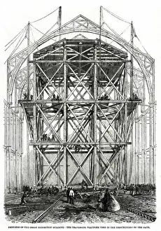 Erecting: Progress of building for the International Exhibition 1861