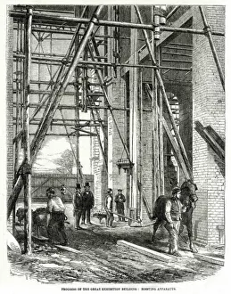 Erecting: Progress of building for the International Exhibition 1861