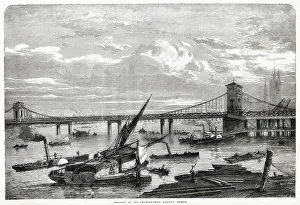 Hungerford: Progress of the Charing-Cross Railway Bridge 1863