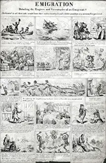 Emigrant: The progress of an emigrant leaving Britain for America