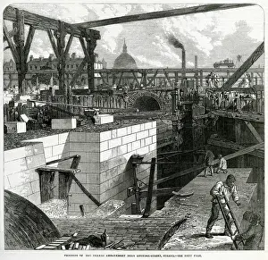 Arundel: Progress on Thames Embankment 1866