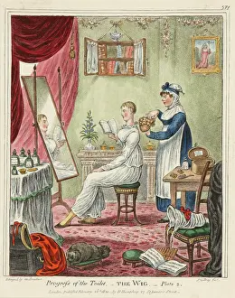Historic Royal Palaces: Progress of the Toilet. Plate 2, The Wig