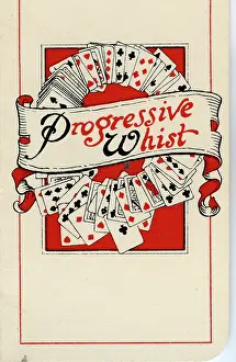 Diamonds: Progressive Whist playing cards scorecard