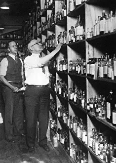 Confiscated: Prohibition: Confiscated bottles in Washington, 1928